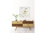 Bild mit Rahmen GILDE "Bild quadratisch Run mehrfarbig H. 100 cm", bunt (farbe bild(er): mehrfarbig), B:100cm H:100cm T:20cm, Leinwand, Bilder, Bild mit Rahmen