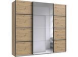 Wimex "Jork Kleiderschrank mit Spiegel, schwarze Metallgriffe" Schrank in verschiedenen Größen und Innenausstattungsvarianten