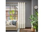 Vorhang NEUTEX FOR YOU "Libre-ECO" Gr. 1, beige (creme), B:142cm H:245cm, Jacquard, Polyester, Gardinen, Vorhang