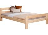 Massivholzbett TICAA "Bert", FSC-zertifiziert (Kiefer), Jugendbett, mit Lattenrost", beige (kiefer massiv natur), B:148cm L:205cm, Betten, Massivholzbett, ideal für das Kinder- und Jugendzimmer, Massivholz