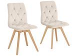 Esszimmerstuhl OTTO HOME "Rania", beige (creme, eiche weiß), B:45cm H:91cm T:55cm, Stühle, Esszimmerstuhl, im 2er/4er/6er Set, Massivholzbeinen