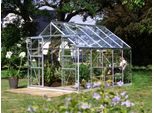 Gewächshaus VITAVIA "Mars 8300", silber (silberfarben), B:257cm H:231,8cm T:321cm, Gewächshäuser, Gewächshaus, Alu-Profile, 3 mm Sicherheitsglas