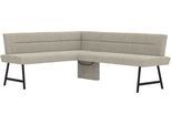 Eckbank OTTO HOME "Sava", braun (hellbraun (neve 16)), B:211cm H:84cm, 100% PES, Sitzbänke, Eckbank, mit Wellenfederung im Sitz