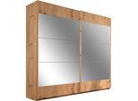 Schwebetürenschrank RAUCH "Kleiderschrank Schrank Garderobe Wäscheschrank Ankleide MALIBU", braun (eiche artisan), B:226cm H:210cm T:62cm, Holzwerkstoff, Schränke, Schwebetürenschrank, mit großflächigen Türen, großzügiger Stauraum MADE IN GERMANY