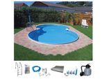 Achtformpool MY POOL BWT "SYDNEY 2", weiß, B:360cm H:120cm L:625cm, Schwimmbecken, Achtformpool, für den Volleinbau inkl. umfangreichem Zubehör in versch. Größen