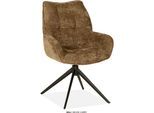 Esszimmerstuhl OMG DESIGN "Bali", braun (curry, schwarz, curry), B:61cm H:91cm T:64cm, Polyester, Stühle, Esszimmerstuhl, Drehstuhl mit auto-return, Armlehnenstuhl