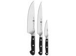 Messer-Set ZWILLING "Pro", silber (edelstahlfarben), Edelstahl 18/10, Kochmesser-Sets, Messer-Set, Edelstahl 18/10, aus einem Stück geschmiedet