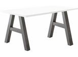 Schreibtisch MÄUSBACHER "Mio", grau (graphit, weiß matt), B:120cm H:75cm T:70cm, Tische, Schreibtisch