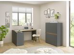 Büromöbel-Set HOME AFFAIRE "CiTY/GiRON", grau (anthrazit), B:253cm H:122cm T:103cm, Arbeitsmöbel-Sets, Büromöbel-Set