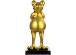 Tierfigur CASABLANCA BY GILDE "Skulptur Frosch gold", gold (goldfarben), B:32cm H:68cm T:30cm, Kunstharz, Dekofiguren, Tierfigur
