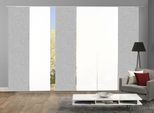 Schiebegardine HOME WOHNIDEEN "PIVE 6er SET" Gr. 1, silber (silberfarben), B:60cm H:245cm, Polyester, Gardinen, Schiebegardine, Schiebevorhang Digidruck 6er Set PIVE