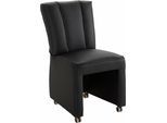 Sessel EXXPO - SOFA FASHION "Costa, Loungesessel, Hochlehnsessel, auf Rollen, Komfortsitzhöhe 53cm", schwarz, B:52cm H:95cm T:71cm, Sessel, Sessel, kompakt und bequem, Breite 52 cm