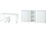 Büromöbel-Set GERMANIA "GW-Monteria", weiß, Holzwerkstoff Metall, Holzwerkstoff, Metall, Arbeitsmöbel-Sets, Büromöbel-Set