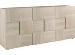 Sideboard HOME AFFAIRE "Dama Breite 181, Kommode 3 Türen, Anrichte", braun (eichefarben sonoma), B:181cm H:84cm T:42cm, Sideboards, Sideboard, Front in 3D-Optik, viel Stauraum, verschiedene Farben