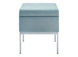 Sitzbank HEINE HOME, blau (türkis), B:81cm H:47cm T:36cm, Kunststoff, MDF, Metall, Polyester, Spanplatte, Sitzbänke, Sitzbank