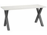 Schreibtisch MÄUSBACHER "Mio", grau (graphit, weiß matt), B:160cm H:75cm T:70cm, Tische, Schreibtisch