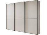 Schwebetürenschrank WIEMANN "Phoenix, Made in Germany, modernes Design, Highlight, Blickfang", champagner, dekor, B:279cm H:217cm T:67cm, Schränke, Schwebetürenschrank, maximaler Staurraum, inkl.Einlegeböden, Wäscheböden u. Dämpfer