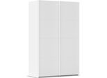 Schwebetürenschrank RAUCH "Kleiderschrank Schrank Garderobe Schlafzimmerschrank EVELYN", weiß (alpinweiß), B:137cm H:223cm T:68cm, Holzwerkstoff, Schränke, Schwebetürenschrank, in elegantem Stil, in 5 Breiten, Griffe in Korpusfarbe MADE IN GERMANY