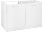 Spülenschrank KOCHSTATION "KS-Kehl", weiß, B:120cm H:82cm T:60cm, MDF, Schränke, Spülenschrank, ohne Arbeitsplatte