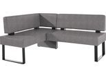 Eckbank OTTO HOME "Oliver mit Metallgestell, Küchenbank", grau (anthrazit (fantasy 8203), schwarz), B:200cm H:89cm T:160cm, Holzwerkstoff, Massivholz, Polyester, Sitzbänke, Eckbank, verschiedene Bezüge Cord Esszimmerbank OTTOs Choice