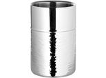 Weinkühler FINK "NASSAU, mit feiner Hammerschlagstruktur", silber (silberfarben), H:18cm Ø:12cm, Edelstahl, Eiskübel, Weinkühler, aus Edelstahl, Höhe 18 cm x Ø 12 cm