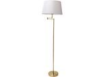 NÄVE Stehlampe "Bologna", beige (beige, messing), 1, Ø 40cm H: 158cm, 1 Stk., Leuchten, schirm schwenkbar, Stehlampe