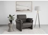 Sessel DOMO COLLECTION "Pina elegant und zeitloser Clubsessel, bequemer Cocktailsessel", grau, B:99cm H:95cm T:88cm, Sessel, Sessel, Hoher Sitzkomfort, Luxus-Microfaser Lederoptik, grau