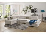Wohnlandschaft HOME AFFAIRE "Avesa U-Form", beige (creme), B:355cm H:80cm T:216cm, 95% Polyester, 5% Polyacryl, Sofas, Wohnlandschaft, Wahlweise mit Armteilverstellung und Bettfunktion, B/T/H: 355/216/80cm