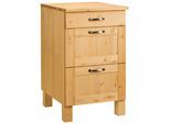 Unterschrank HOME AFFAIRE "Alby", beige (natur gebeizt, gewachst), B:50cm H:85cm T:60cm, Schränke, Unterschrank, Breite 50 cm, 3 Schubladen