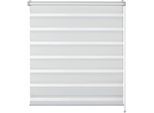 Doppelrollo "Tilda", weiß, B:120cm H:150cm, Polyester, SCHÖNER WOHNEN-KOLLEKTION, Rollos, Doppelrollo, geklemmt, silberne oder weiße Rollo-Technik