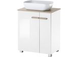 Waschtisch HOME AFFAIRE "SOLiD", weiß (weiß lackiert hochglanz), B:60cm H:82cm T:40cm, Waschtische, Waschtisch