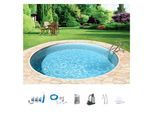 Rundpool MY POOL BWT "mit sandfarbener Folie für den Karibik Look", beige (weiß, sand), H:150cm Ø:500cm, Schwimmbecken, Rundpool, Höhe: 150 cm, in versch. Größen verfügbar
