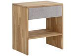 Nachttisch OTTO HOME "Callum", grau (argento, natur, natur), B:60cm H:65,5cm T:42cm, 100% Polyester (recycelt), Tische, Nachttisch, passend zur Boxspringbett-Serie Jelle
