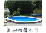 Ovalpool MY POOL BWT "PREMIUM mit blauer Innenfolie", weiß, B:360cm H:150cm L:737cm, Schwimmbecken, Ovalpool, Höhe 150 cm, in verschiedenen Größen