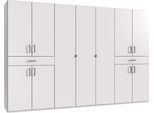 Drehtürenschrank WIMEX "Tibet Kleiderschrank mit sehr viel Stauraum, große Farbauswahl", weiß, B:313cm H:208cm T:58cm, Holzwerkstoff, Schränke, Drehtürenschrank, mit jeweils 2 Schubladen auf bequemer Zugriffshöhe, in 3 Breiten