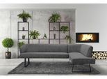 Eckbank EXXPO - SOFA FASHION "Americano", grau (anthrazit), B:270cm H:83cm T:197cm, Sitzbänke, Eckbank, mit Keder und Metallfüßen, Bezug in verschiedenen Qualitäten