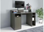Schreibtisch HOME AFFAIRE "Orem", grau, B:125cm H:89cm T:55cm, Tische, Schreibtisch, Gamingtisch mit Tür und Monitoraufsatz, Breite 125 x 55 cm