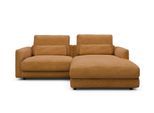 Ecksofa TENKSOM "Polsterecke, L-Form, Eckcouch, mit Federkern, inkl. Kissen", gelb, B:225cm H:68cm T:171cm, Sofas, Ecksofa, legerer Sitzkomfort zum Entspannen und Verweilen