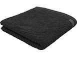 Duschtuch ROSS "Smart", grau (schiefer), B:70cm L:140cm, Frottier, Obermaterial: 100% Baumwolle, Handtücher, Duschtuch, Uni-Rippe mit Velourslabel