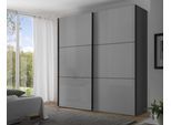 Schwebetürenschrank STAUD "Includo Glas, Made in Germany", grau (hellgrauglas), B:188cm H:222cm T:68cm, Holzwerkstoff, Schränke, Schwebetürenschrank