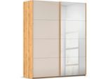 Schwebetürenschrank RAUCH "Kleiderschrank Schrank Garderobe Schlafzimmerschrank SCALE-FYRA", braun (asteiche, glas champagner, griffleisten asteiche), B:181cm H:223cm T:67cm, Holzwerkstoff, Schränke, Schwebetürenschrank, edle viergeteilte Türen Spiegel/Glas-Mix viele Farben MADE IN GERMANY
