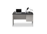 Schreibtisch HOME AFFAIRE "Sunrise, kleiner Computertisch, Bürotisch", weiß (weiß matt, schiefer, weiß, schiefer), B:110cm H:75cm T:50cm, Tische, Schreibtisch, mit 1 Tür & 1 Schublade, Tischplatte Breite 110 cm, Made in Italy