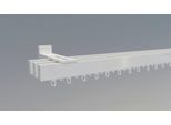 Gardinenstange INDEKO "Bern", weiß, L:440cm, Aluminium, Gardinenstangen, Gardinenstange, Innenlauf Komplett-Set inkl. Gleitern und Montagematerial