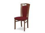 Esszimmerstuhl HOME AFFAIRE "FERDI Made in Italy, Massivholz", nuss, bordeau, nussbaum, bordeaux, B:48cm H:100cm T:57cm, Massivholz, Stühle, Esszimmerstuhl, Bezug Feinstruktur (wasser- und fleckabweisend) oder Struktur