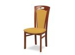Esszimmerstuhl HOME AFFAIRE "FERDI Made in Italy, Massivholz", kirsch, yello, kirschbaum, gelb, B:48cm H:100cm T:57cm, Massivholz, Stühle, Esszimmerstuhl, Bezug Feinstruktur (wasser- und fleckabweisend) oder Struktur