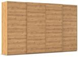 Schwebetürenschrank RAUCH "Kleiderschrank Schrank Garderobe Schlafzimmerschrank SCALE-LINE", braun (asteiche), B:360cm H:223cm T:68cm, Holzwerkstoff, Schränke, Schwebetürenschrank, edle Optik mit Bauchbinde in Korpusfarbe Dekorfront MADE IN GERMANY