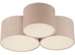 JUST LIGHT Deckenleuchte "GREEN DURO", beige (sand), 3, Ø 40cm H: 23cm, 1 Stk., Leuchten, ExklusiveE27, Deckenleuchte