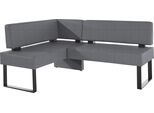 Eckbank OTTO HOME "Oliver mit Metallgestell, Küchenbank", grau (dunkelgrau (fantasy 8201), schwarz), B:200cm H:89cm T:160cm, Holzwerkstoff, Massivholz, Polyester, Sitzbänke, Eckbank, verschiedene Bezüge Cord Esszimmerbank OTTOs Choice