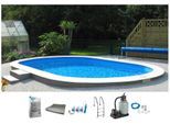 Ovalpool MY POOL BWT "PREMIUM mit blauer Innenfolie", weiß, B:360cm H:150cm L:623cm, Schwimmbecken, Ovalpool, Höhe 150 cm, in verschiedenen Größen