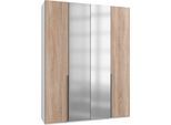 Kleiderschrank WIMEX "New York", weiß (weiß, front struktureichefarben hell), B:180cm H:234cm T:58cm, Schränke, Kleiderschrank